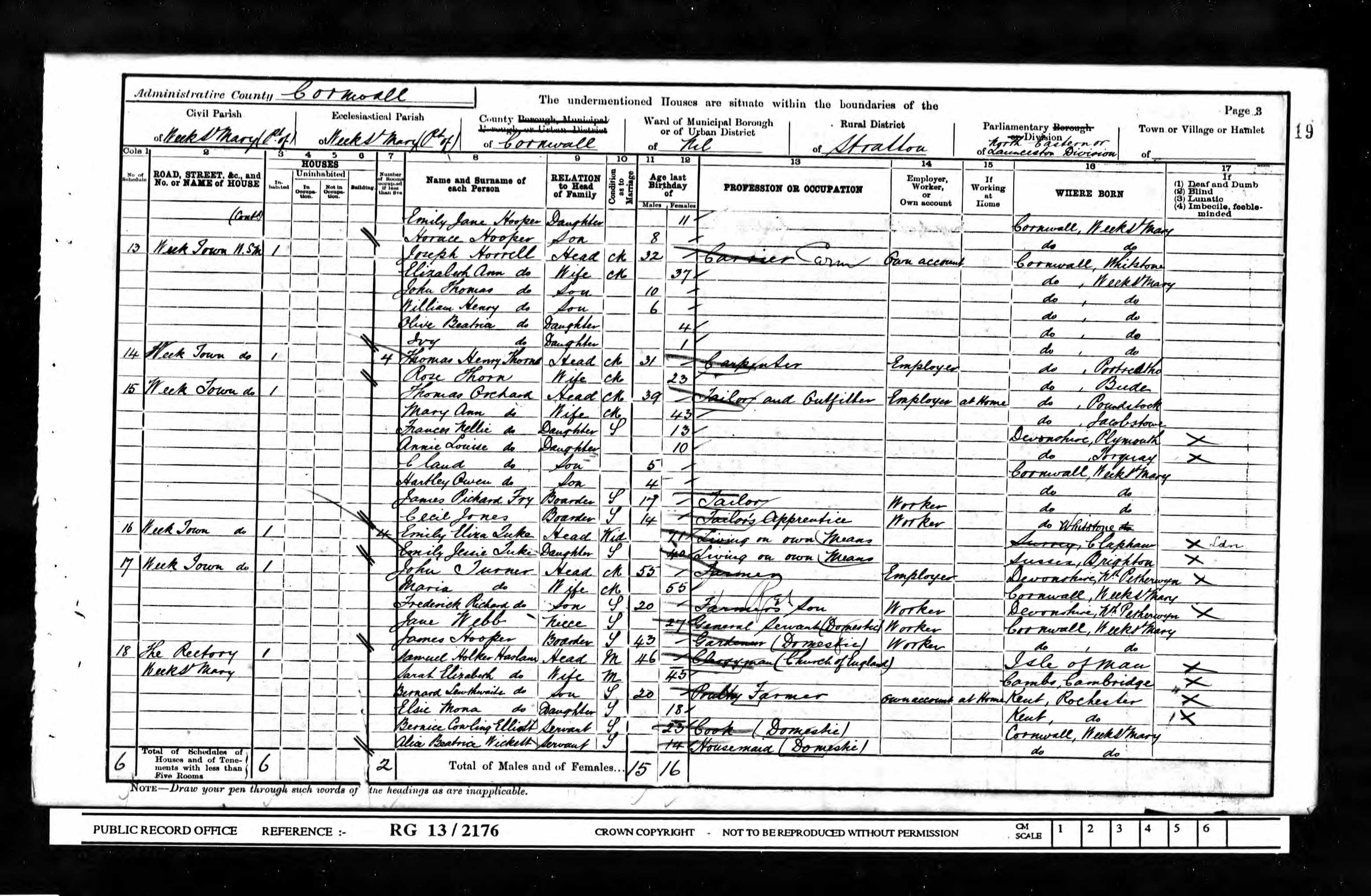 Census Record for 1901